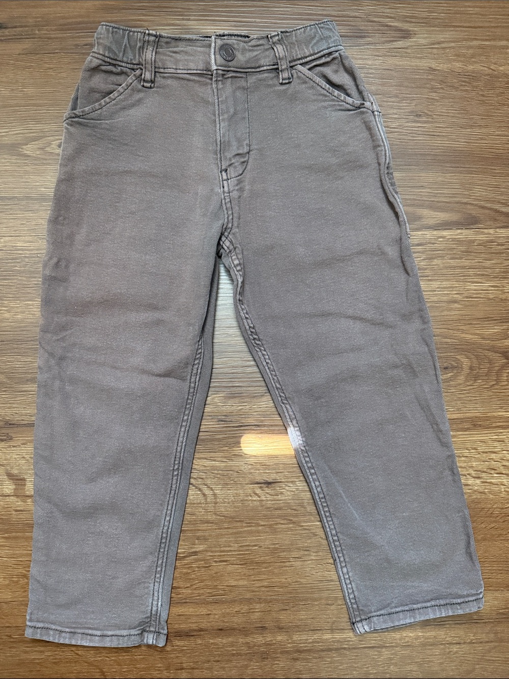 Zara Kids Brown Straight-Leg Jeans